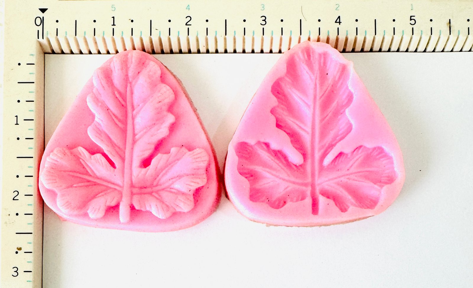 Heart Leaf Vein Silicone Mould – Pair