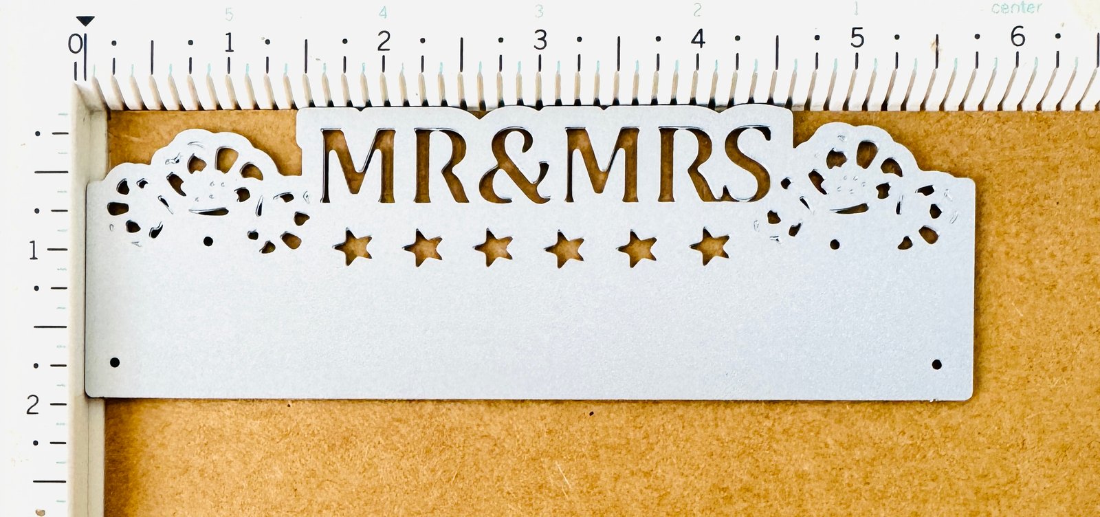 “MRS & MR” Word Plate – Metal Die Cut