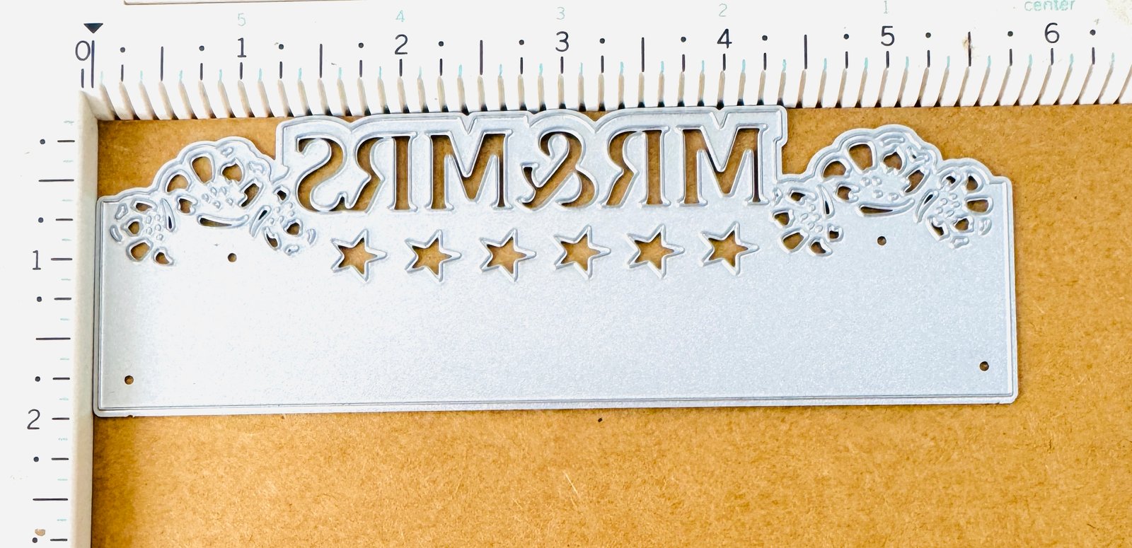 “MRS & MR” Word Plate – Metal Die Cut
