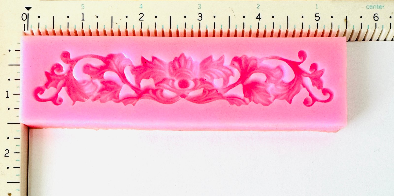 Ornate Floral Border Strip Silicone Mould
