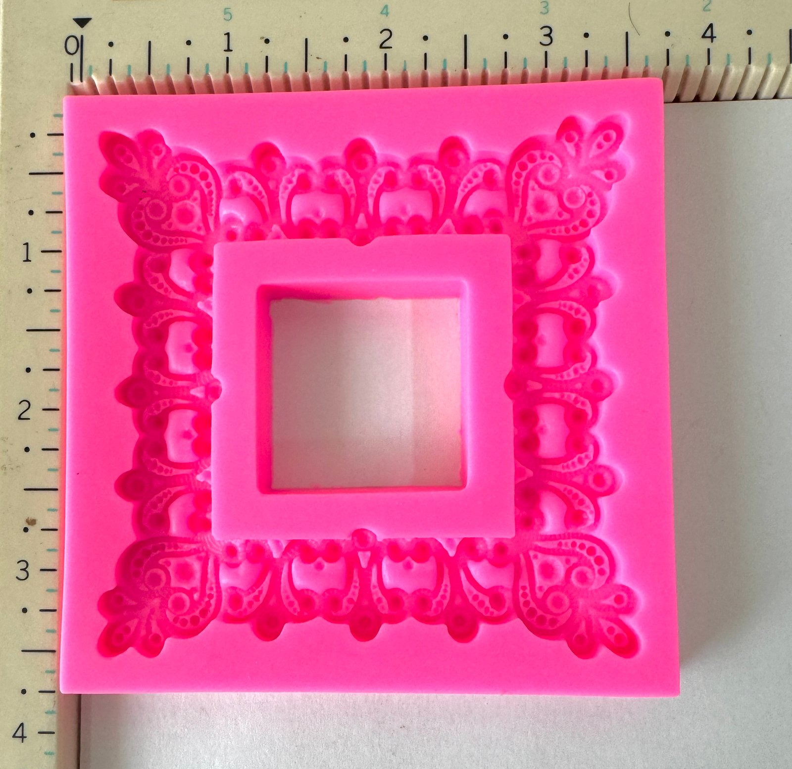 Ornate Square Frame Silicone Mould