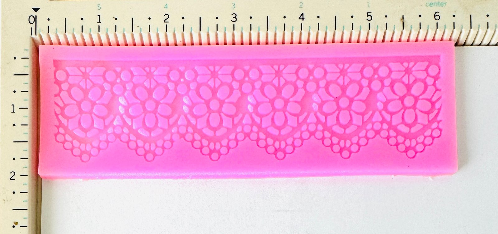 Floral Lace Border Silicone Mould