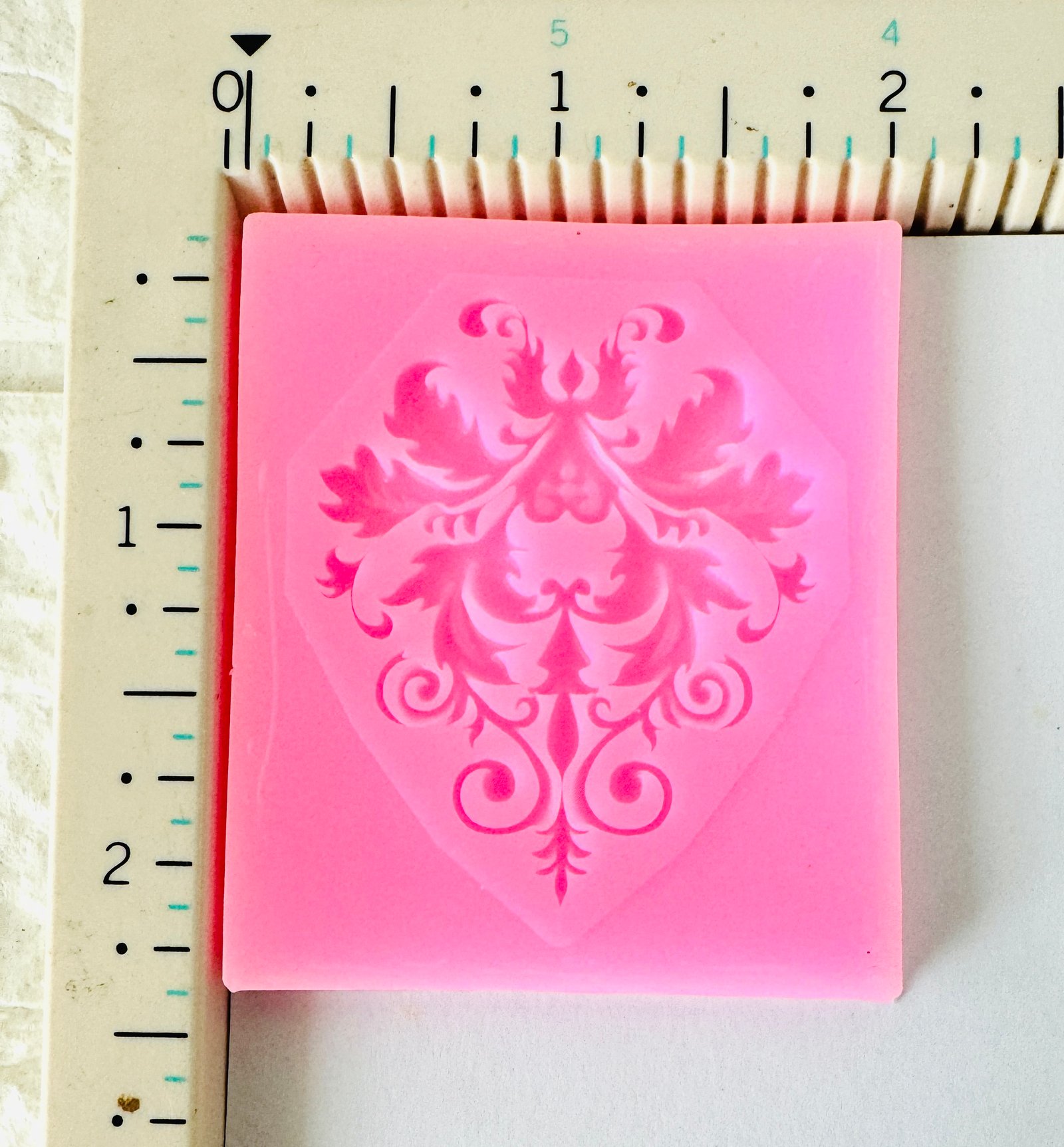 Ornate Damask Square Silicone Mould