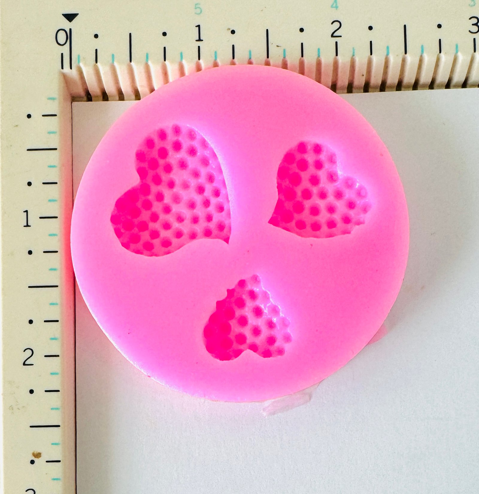 Textured Heart Trio Silicone Mould