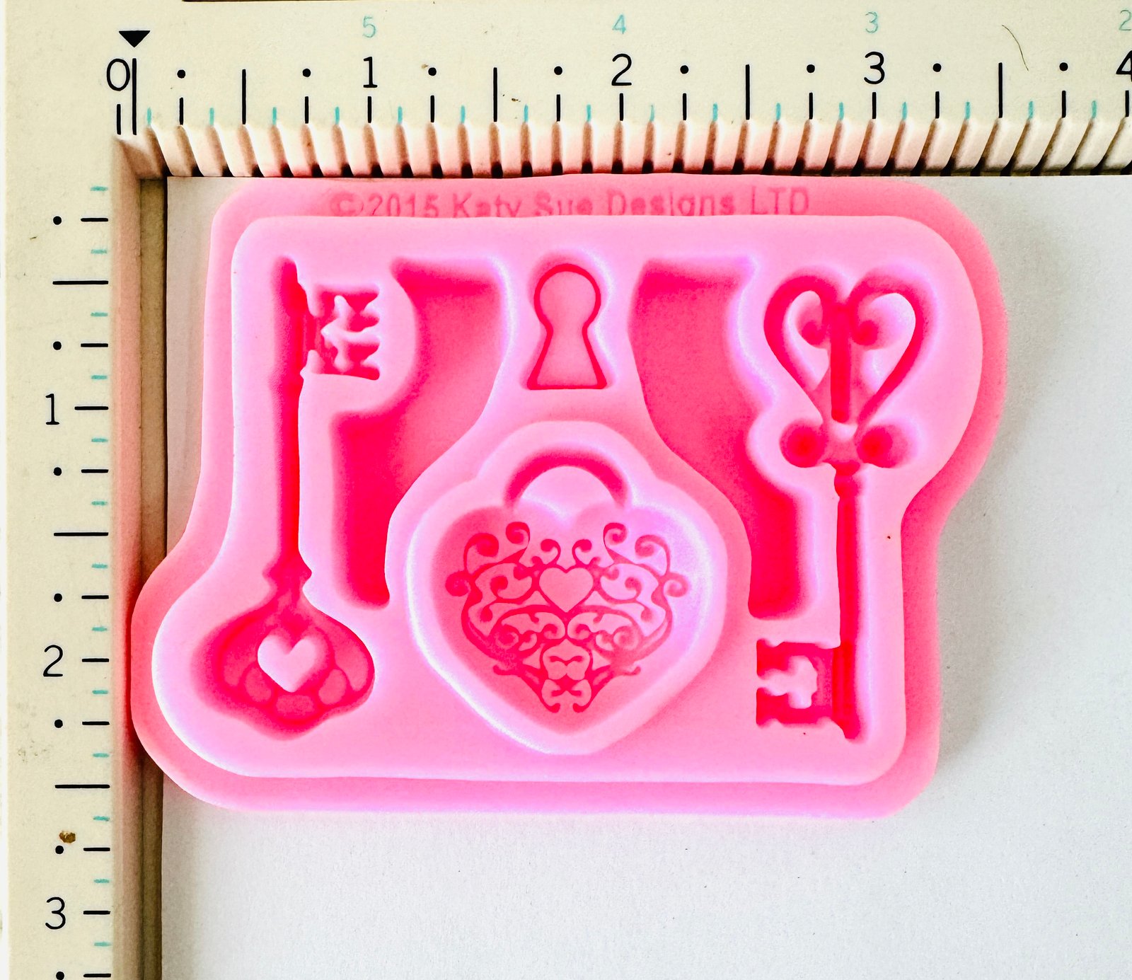 Vintage Key & Lock Heart Silicone Mould (Multi-Design)